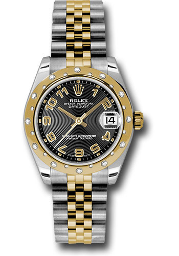 Rolex Watches - Datejust 31mm - Steel and Gold Yellow Gold - 24 Dia Bezel - Jubilee - Style No: 178343 bkcaj