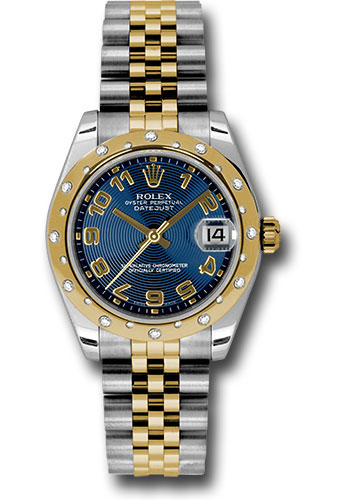 Rolex Watches - Datejust 31mm - Steel and Gold Yellow Gold - 24 Dia Bezel - Jubilee - Style No: 178343 blcaj
