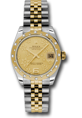 Rolex Watches - Datejust 31mm - Steel and Gold Yellow Gold - 24 Dia Bezel - Jubilee - Style No: 178343 chfj