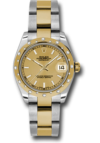 Rolex Watches - Datejust 31mm - Steel and Gold Yellow Gold - 24 Dia Bezel - Oyster - Style No: 178343 chio