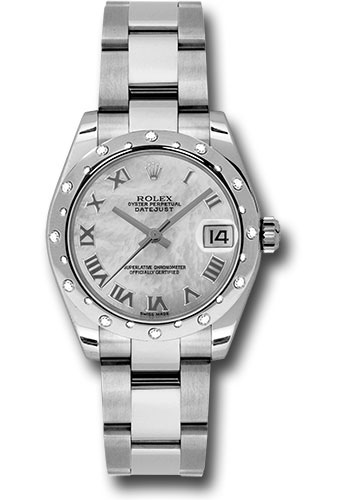 Rolex Watches - Datejust 31mm - Steel 24 Diamond Bezel - Oyster Bracelet - Style No: 178344 mro