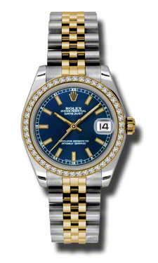Rolex Watches - Datejust 31mm - Steel and Gold Yellow Gold - 46 Dia Bezel - Jubilee - Style No: 178383 blij