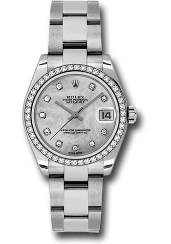 Rolex Watches - Datejust 31mm - Steel 46 Diamond Bezel - Oyster Bracelet - Style No: 178384 mdo