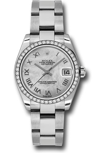 Rolex Watches - Datejust 31mm - Steel 46 Diamond Bezel - Oyster Bracelet - Style No: 178384 mro