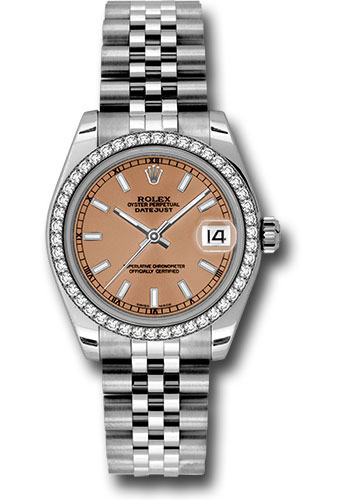 Rolex Watches - Datejust 31mm - Steel 46 Diamond Bezel - Jublilee Bracelet - Style No: 178384 pij
