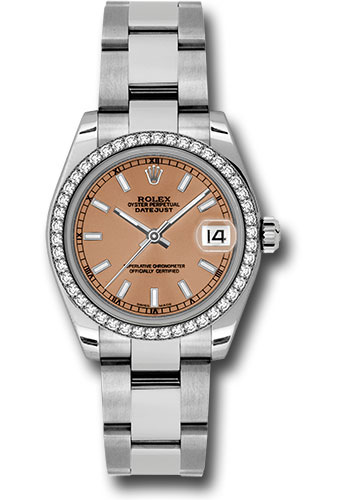 Rolex Watches - Datejust 31mm - Steel 46 Diamond Bezel - Oyster Bracelet - Style No: 178384 pio