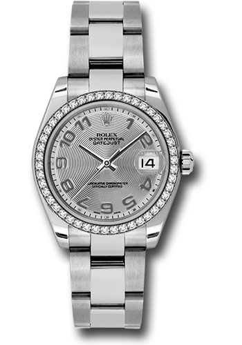 Rolex Watches - Datejust 31mm - Steel 46 Diamond Bezel - Oyster Bracelet - Style No: 178384 scao