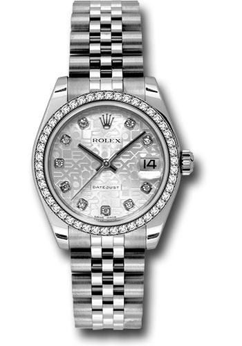 Rolex Watches - Datejust 31mm - Steel 46 Diamond Bezel - Jublilee Bracelet - Style No: 178384 sjdj
