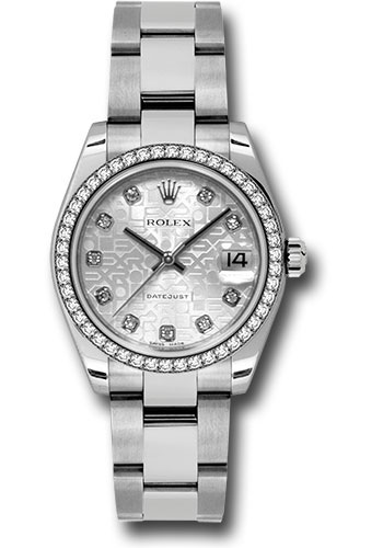 Rolex Watches - Datejust 31mm - Steel 46 Diamond Bezel - Oyster Bracelet - Style No: 178384 sjdo