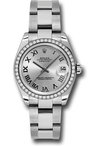 Rolex Watches - Datejust 31mm - Steel 46 Diamond Bezel - Oyster Bracelet - Style No: 178384 sro