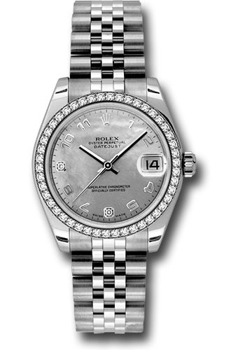 Rolex Watches - Datejust 31mm - Steel 46 Diamond Bezel - Jublilee Bracelet - Style No: 178384 wgdmdaj