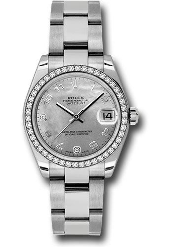 Rolex Watches - Datejust 31mm - Steel 46 Diamond Bezel - Oyster Bracelet - Style No: 178384 wgdmdao