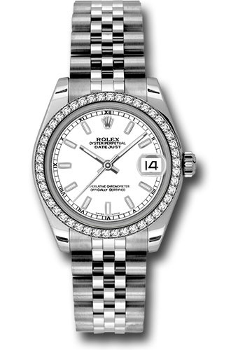 Rolex Watches - Datejust 31mm - Steel 46 Diamond Bezel - Jublilee Bracelet - Style No: 178384 wij