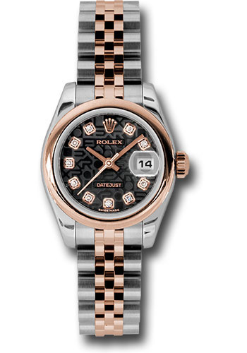 Rolex Watches - Datejust Lady - Steel and Gold Pink Gold - Domed Bezel - Jubilee - Style No: 179161 bkjdj