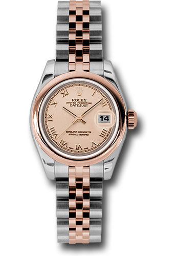 Rolex Watches - Datejust Lady - Steel and Gold Pink Gold - Domed Bezel - Jubilee - Style No: 179161 prj