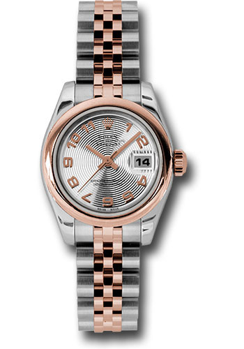 Rolex Watches - Datejust Lady - Steel and Gold Pink Gold - Domed Bezel - Jubilee - Style No: 179161 scaj