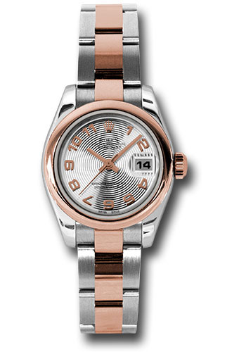 Rolex Watches - Datejust Lady - Steel and Gold Pink Gold - Domed Bezel - Oyster - Style No: 179161 scao