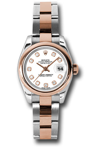 Rolex Watches - Datejust Lady - Steel and Gold Pink Gold - Domed Bezel - Oyster - Style No: 179161 wdo