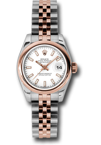 Rolex Watches - Datejust Lady - Steel and Gold Pink Gold - Domed Bezel - Jubilee - Style No: 179161 wsj