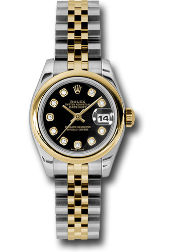 Rolex Watches - Datejust Lady - Steel and Gold Yellow Gold - Domed Bezel - Jubilee - Style No: 179163 bkdj