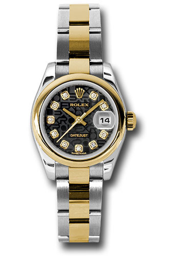 Rolex Watches - Datejust Lady - Steel and Gold Yellow Gold - Domed Bezel - Oyster - Style No: 179163 bkjdo
