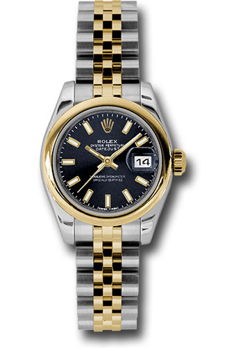 Rolex Watches - Datejust Lady - Steel and Gold Yellow Gold - Domed Bezel - Jubilee - Style No: 179163 bksj