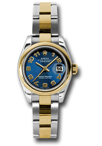 Rolex Watches - Datejust Lady - Steel and Gold Yellow Gold - Domed Bezel - Oyster - Style No: 179163 blcao