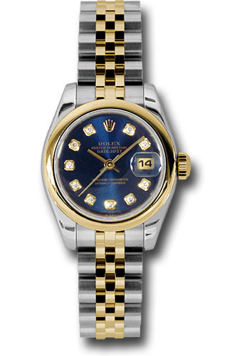 Rolex Watches - Datejust Lady - Steel and Gold Yellow Gold - Domed Bezel - Jubilee - Style No: 179163 bldj