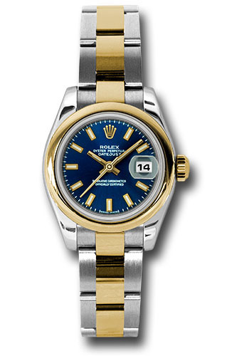Rolex Watches - Datejust Lady - Steel and Gold Yellow Gold - Domed Bezel - Oyster - Style No: 179163 blso