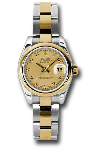 Rolex Watches - Datejust Lady - Steel and Gold Yellow Gold - Domed Bezel - Oyster - Style No: 179163 chao