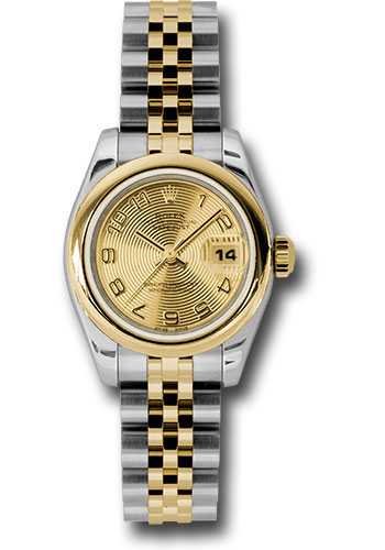 Rolex Watches - Datejust Lady - Steel and Gold Yellow Gold - Domed Bezel - Jubilee - Style No: 179163 chcaj