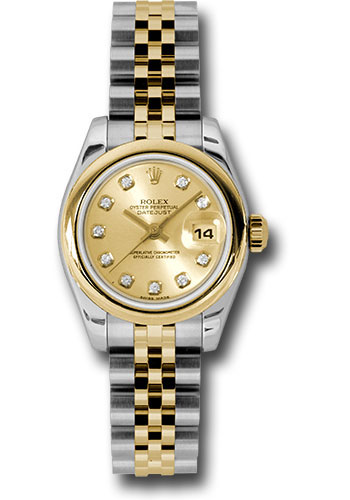 Rolex Watches - Datejust Lady - Steel and Gold Yellow Gold - Domed Bezel - Jubilee - Style No: 179163 chdj
