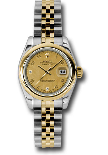 Rolex Watches - Datejust Lady - Steel and Gold Yellow Gold - Domed Bezel - Jubilee - Style No: 179163 chgdmdaj