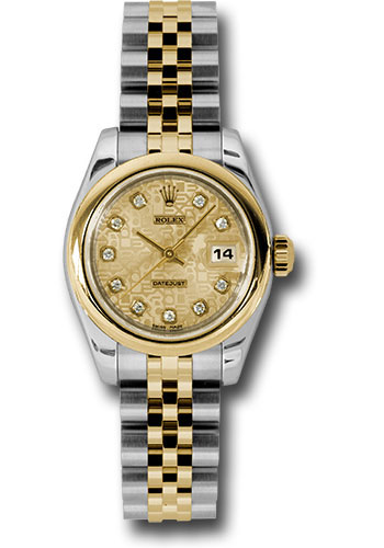 Rolex Watches - Datejust Lady - Steel and Gold Yellow Gold - Domed Bezel - Jubilee - Style No: 179163 chjdj
