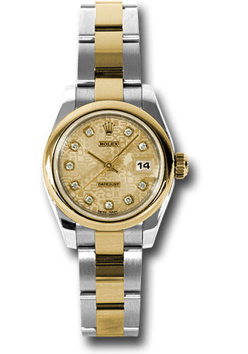 Rolex Watches - Datejust Lady - Steel and Gold Yellow Gold - Domed Bezel - Oyster - Style No: 179163 chjdo