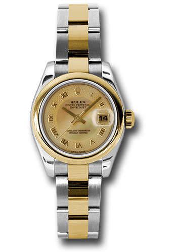 Rolex Watches - Datejust Lady - Steel and Gold Yellow Gold - Domed Bezel - Oyster - Style No: 179163 chmdro