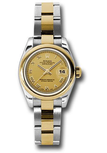 Rolex Watches - Datejust Lady - Steel and Gold Yellow Gold - Domed Bezel - Oyster - Style No: 179163 chro