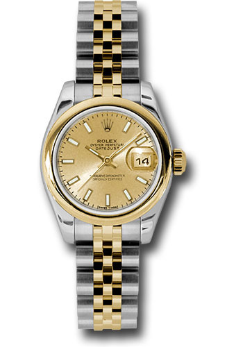 Rolex Watches - Datejust Lady - Steel and Gold Yellow Gold - Domed Bezel - Jubilee - Style No: 179163 chsj