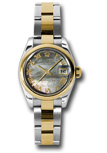 Rolex Watches - Datejust Lady - Steel and Gold Yellow Gold - Domed Bezel - Oyster - Style No: 179163 dkmro