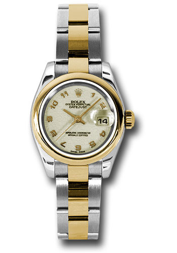 Rolex Watches - Datejust Lady - Steel and Gold Yellow Gold - Domed Bezel - Oyster - Style No: 179163 ijao
