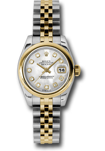 Rolex Watches - Datejust Lady - Steel and Gold Yellow Gold - Domed Bezel - Jubilee - Style No: 179163 mdj