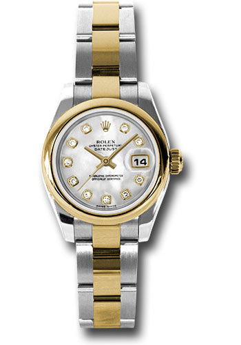 Rolex Watches - Datejust Lady - Steel and Gold Yellow Gold - Domed Bezel - Oyster - Style No: 179163 mdo