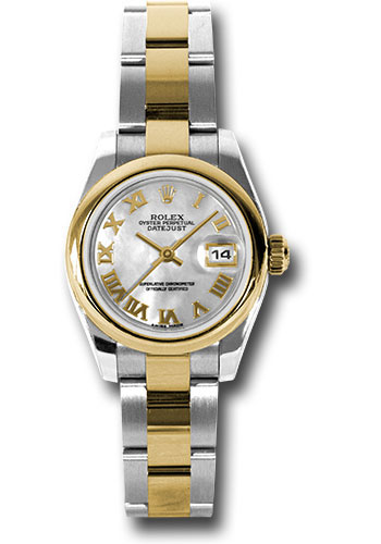 Rolex Watches - Datejust Lady - Steel and Gold Yellow Gold - Domed Bezel - Oyster - Style No: 179163 mro