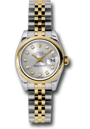 Rolex Watches - Datejust Lady - Steel and Gold Yellow Gold - Domed Bezel - Jubilee - Style No: 179163 sdj
