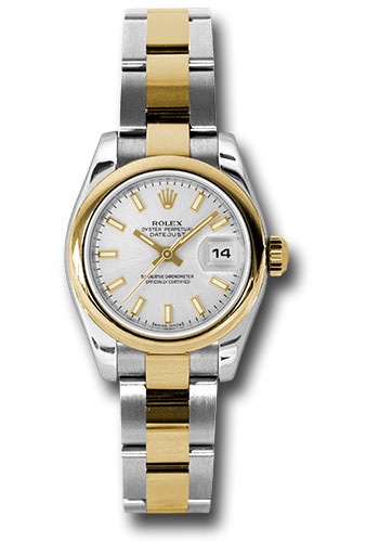 Rolex Watches - Datejust Lady - Steel and Gold Yellow Gold - Domed Bezel - Oyster - Style No: 179163 sso