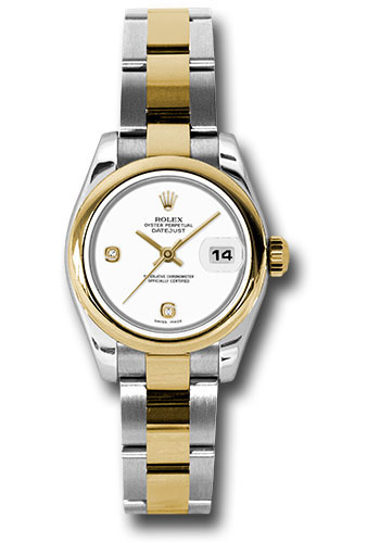 Rolex Watches - Datejust Lady - Steel and Gold Yellow Gold - Domed Bezel - Oyster - Style No: 179163 wado