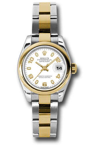 Rolex Watches - Datejust Lady - Steel and Gold Yellow Gold - Domed Bezel - Oyster - Style No: 179163 wao