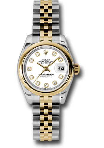 Rolex Watches - Datejust Lady - Steel and Gold Yellow Gold - Domed Bezel - Jubilee - Style No: 179163 wdj