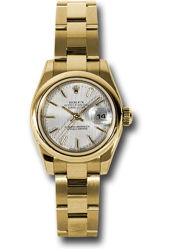 Rolex Watches - Datejust Lady - Gold President Yellow Gold - Domed Bezel - Oyster - Style No: 179168 stso