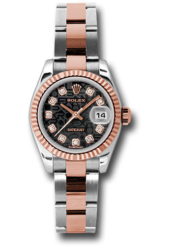 Rolex Watches - Datejust Lady - Steel and Gold Pink Gold - Fluted Bezel - Oyster - Style No: 179171bkjdo